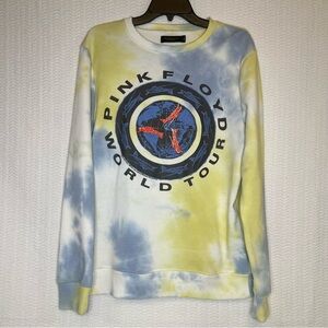 junk food clothing / pink floyd dark side of the moon tie dye size medium